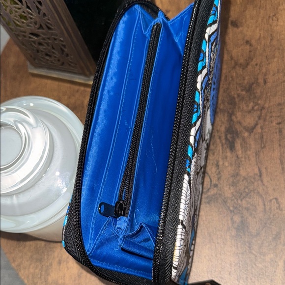 Vera Bradley Black and Blue Floral Wallet - Picture 3 of 3